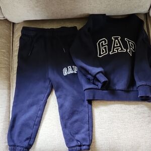 GAP Kids Navy Sweatshirt and Joggers Set Size 2 (BABY)